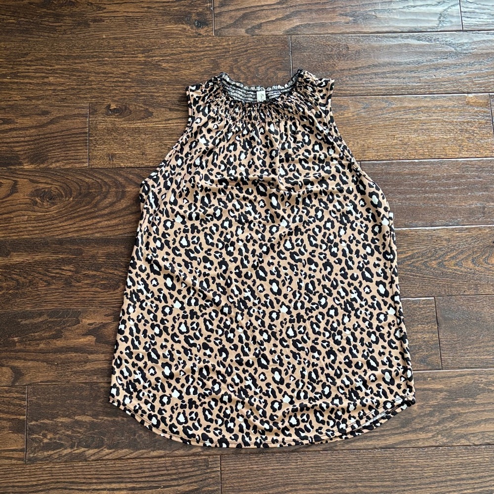 PerSeption Concept Leopard Print Sleeveless Top
